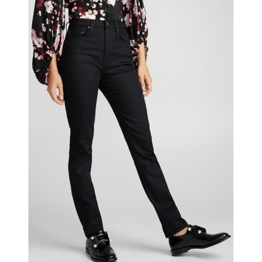 EQUIPMENT femme black straight cut jeans high rise 24 xs